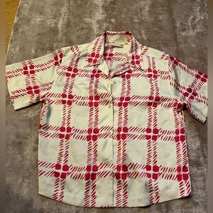 Marni White and Pink Short-Sleeve Button-Down Shirt